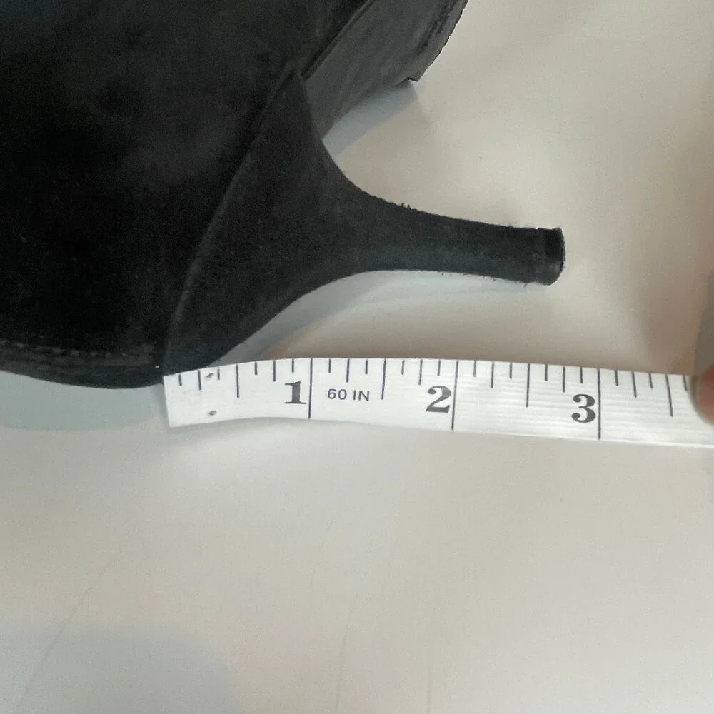 Stuart Weitzman Dark Academia Tiemodel Black Suede Over The Knee Boots 9.5